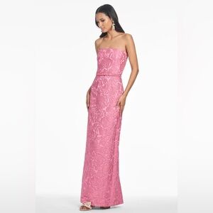 Sachin Babi Sophia Strapless Gown Rose Pink sz 0